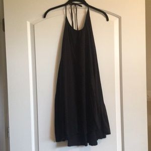 Halter black sun dress
